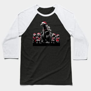 Godzilla - xmas Baseball T-Shirt
